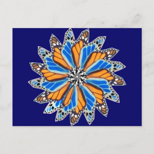 Butterfly Mandala 2 Briefkaart (Voorkant)