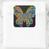 BUTTERFLY MANDALA ART FOR SPIRITUEEL MEDITATION VIERKANTE STICKER (Tas)