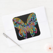 BUTTERFLY MANDALA ART FOR SPIRITUEEL MEDITATION VIERKANTE STICKER (Envelop)