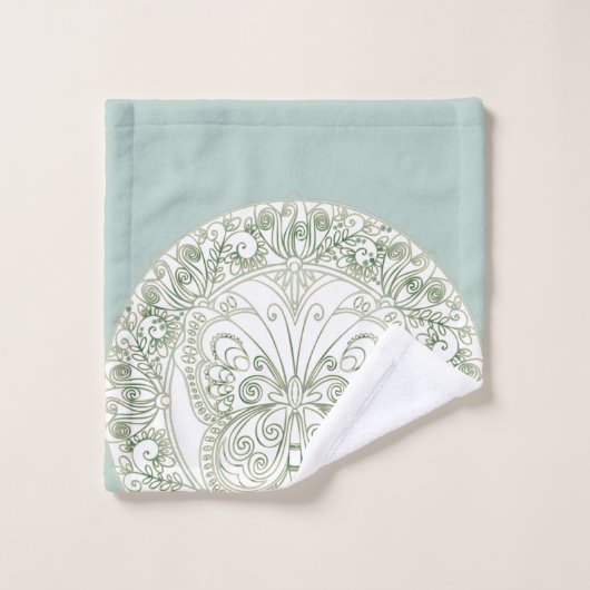 Butterfly Mandala - Bathtowel Set Bad Handdoek (Wasdoekje)