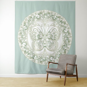 Butterfly Mandala - Bosbouw Wandkleed