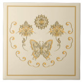 Butterfly Mandala Decoratieve Tegel Tegeltje (Voorkant)