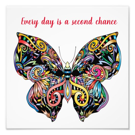 Butterfly Mandala Foto Afdruk (Voorkant)