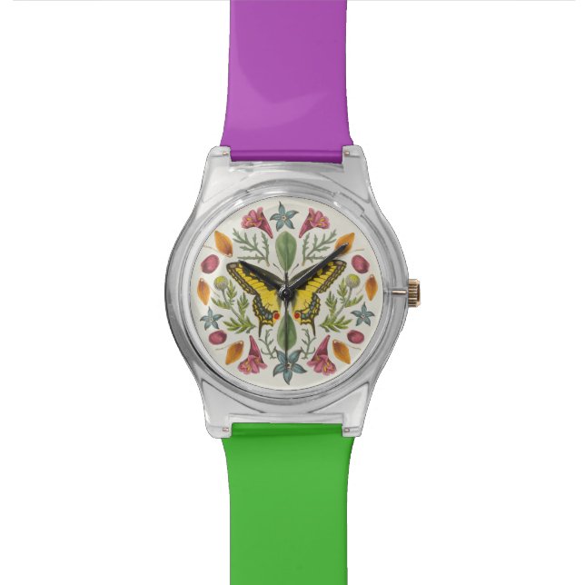 Butterfly Mandala Horloge (Close Up)