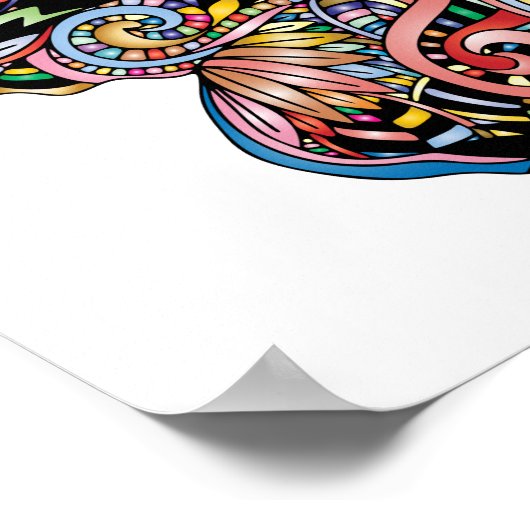 Butterfly Mandala Poster (Hoek)