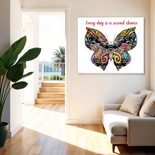Butterfly Mandala Poster