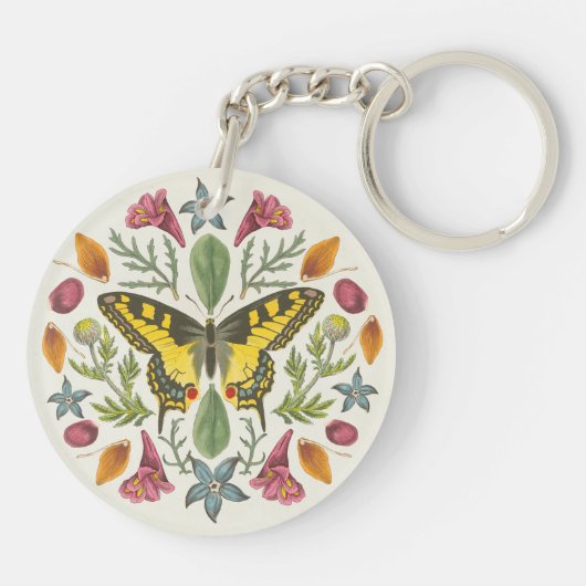 Butterfly Mandala Sleutelhanger (Achterkant)