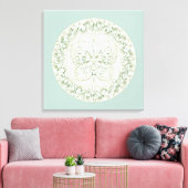 Butterfly Mandala - Wrapped Canvas Afdruk (Insitu (Woonkamer))