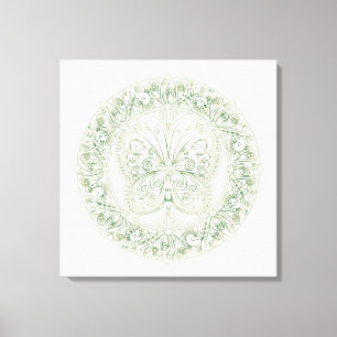 Butterfly Mandala - Wrapped Canvas Afdruk