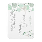 Butterfly Matcha Chrysanten Bewaar de Datum Magneet (Verticaal)