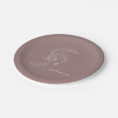 Butterfly Mauve Baby shower Custom Papieren Bordje (Gekanteld)