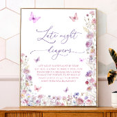Butterfly Meadow Baby shower Late Night Luiers Poster