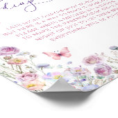 Butterfly Meadow Baby shower Late Night Luiers Poster (Hoek)
