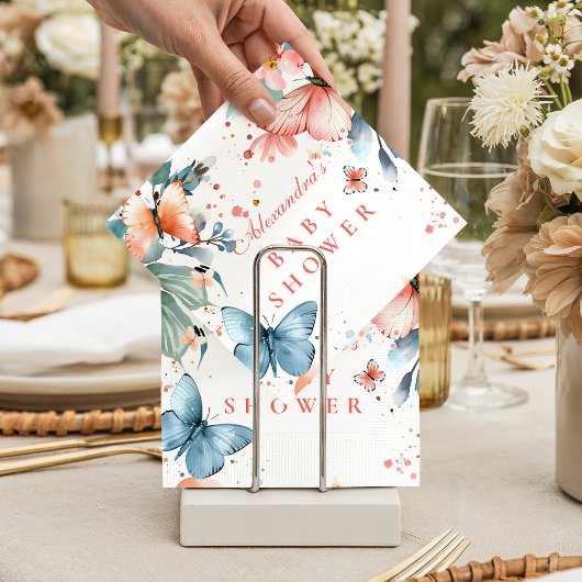 Butterfly Meadow Baby Shower Servet
