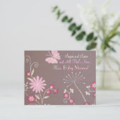 Butterfly Meadow Baby shower Uitnodigen Uitnodiging Briefkaart (Staand voorkant)