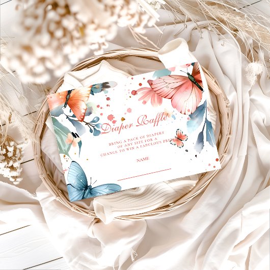 Butterfly Meadow Diapper Raffle Informatiekaartje