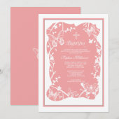 Butterfly Meadow Religieuze uitnodiging (Voorkant / Achterkant)