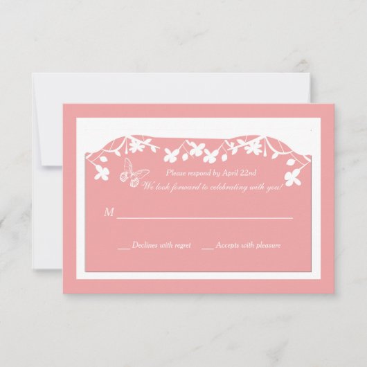 Butterfly Meadow Response Card Kaart (Voorkant)