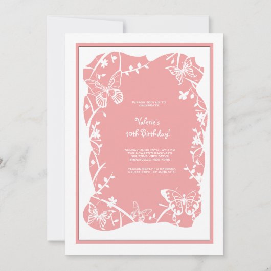 Butterfly Meadow Uitnodiging (Voorkant)