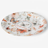 Butterfly Meadow Waterverf CUSTOM Vrijgezellenfees Papieren Bordje (Gekanteld)