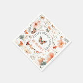 Butterfly Meadow Waterverf CUSTOM Vrijgezellenfees Servet (Hoek)