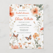 Butterfly Meadow Waterverf Vrijgezellenfeest CUSTO Briefkaart (Voorkant)