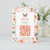 Butterfly Meadow Waterverf Vrijgezellenfeest CUSTO Informatiekaartje (Staand voorkant)