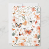 Butterfly Meadow Waterverf Vrijgezellenfeest CUSTO Kaart (Achterkant)