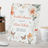 Butterfly Meadow Waterverf Vrijgezellenfeest CUSTO Reclamebord Met Voetstuk (Insitu)