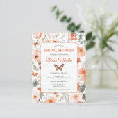 Butterfly Meadow Waterverf Vrijgezellenfeest Party Briefkaart (Staand voorkant)