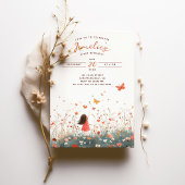 Butterfly Meadows Eerste Verjaardag Uitnodiging