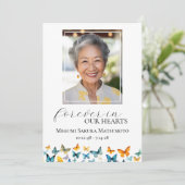 Butterfly Memorial begrafenisprogramma Kaart (Staand voorkant)
