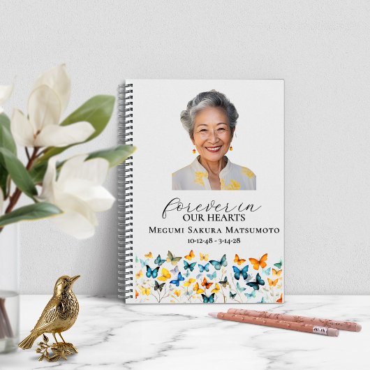 Butterfly Memorial Foto Keepsake Spiraal Notitiebo Notitieboek