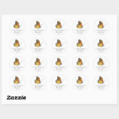 Butterfly Memorial Funeral Seed Packet Ronde Sticker (Vel)