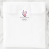 Butterfly Memorial Funeral Seed Packet Ronde Sticker (Tas)