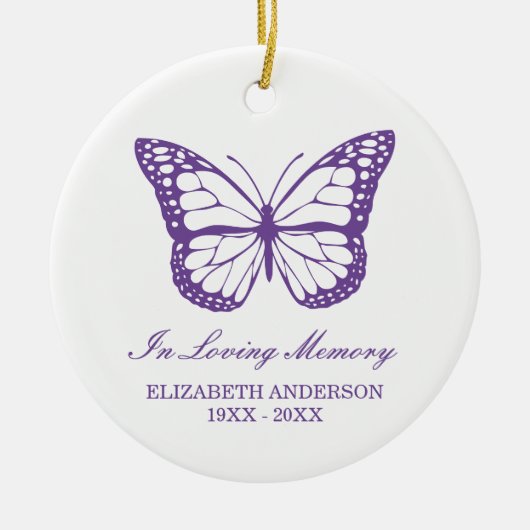 Butterfly Memorial Keramisch Ornament (Voorkant)