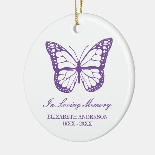 Butterfly Memorial Keramisch Ornament (Links)