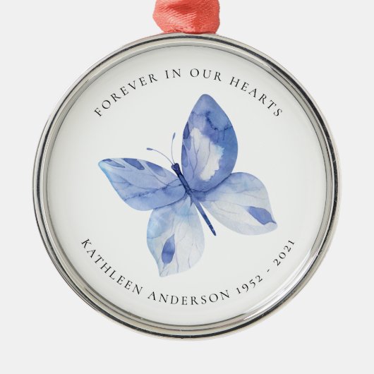 Butterfly Memorial Metalen Ornament (Voorkant)
