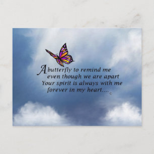 Butterfly Memorial Poem Briefkaart