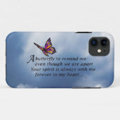 Butterfly Memorial Poem Case-Mate iPhone Case (Achterkant (horizontaal))