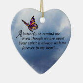 Butterfly Memorial Poem Keramisch Ornament (Rechts)