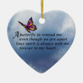 Butterfly Memorial Poem Keramisch Ornament (Voorkant)
