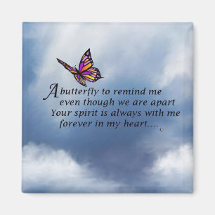 Butterfly Memorial Poem Magneet