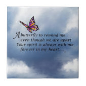 Butterfly Memorial Poem Tegeltje (Voorkant)