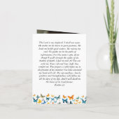 Butterfly Memorial Prayer Kaart - Budget (Achterkant)