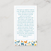 Butterfly Memorial Prayer Kaart Visitekaartje (Achterkant)