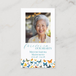 Butterfly Memorial Prayer Kaart Visitekaartje