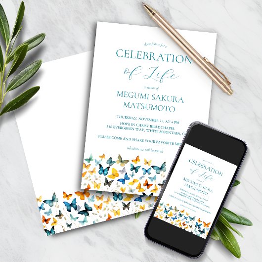 Butterfly Memorial uitnodiging