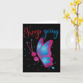 Butterfly Mental Health Suicide Awareness Semicolo Kaart (Gele Bloem)