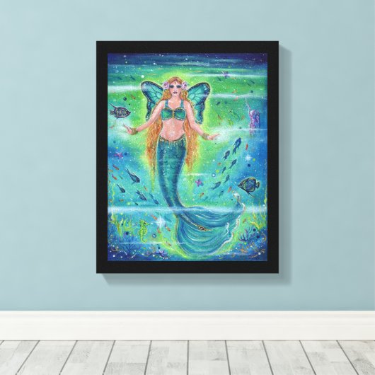 Butterfly Mermaid innerlijke vrede door Renee Lavo Canvas Afdruk (Insitu (Houten vloer))
